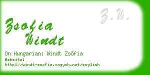 zsofia windt business card